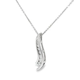 14k Rose Gold .50ct H SI2 Round Diamond Journey Necklace